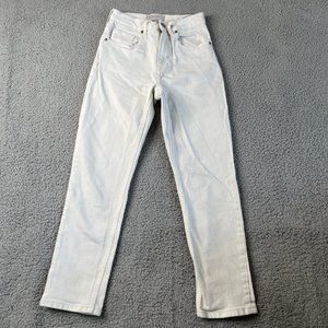 Everlane Jeans Womens 24 Waist Straight Leg High Rise Off White Denim Casual